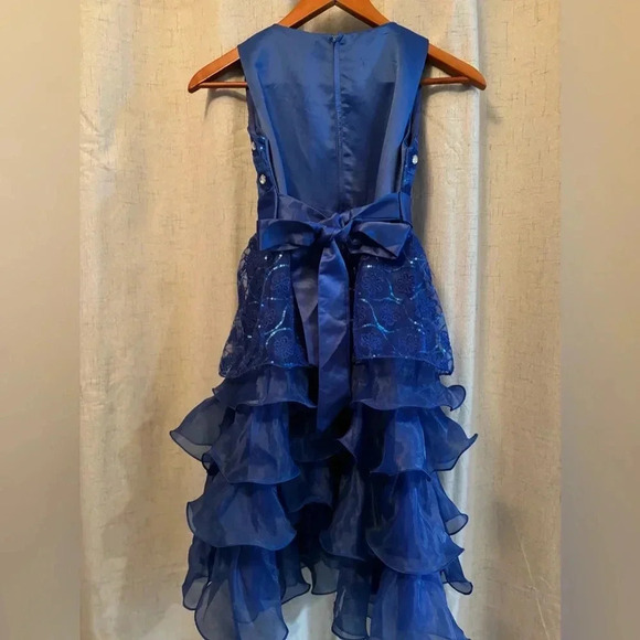 No brand Royal Blue Girls Formal Dress. Fits First /Second Grade Girl. “160”. - Picture 3 of 12